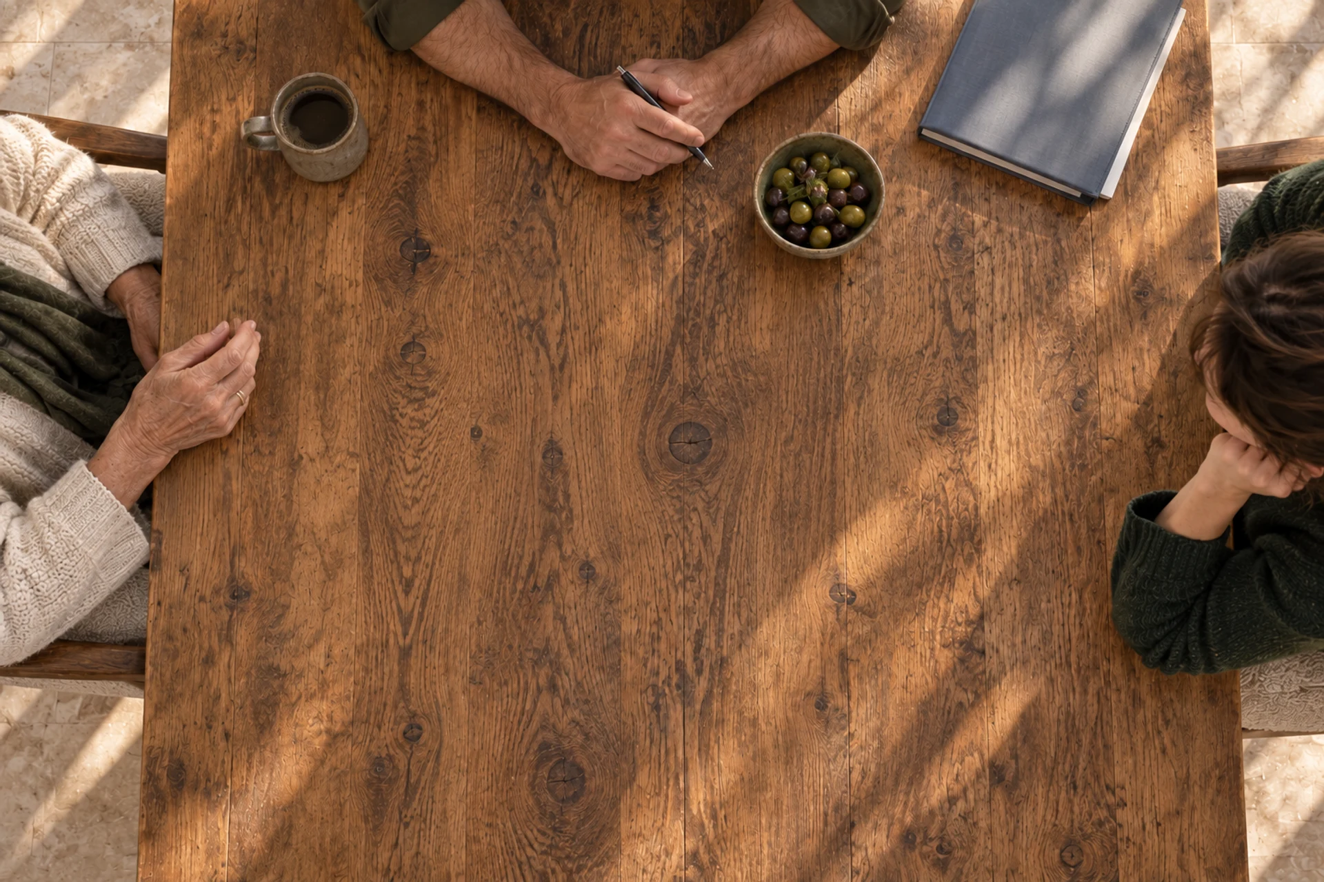 The same meeting table viewed from above